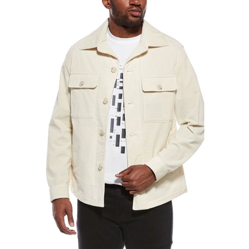 Boss Hugo Boss Mens Carper Corduroy Overshirt, White